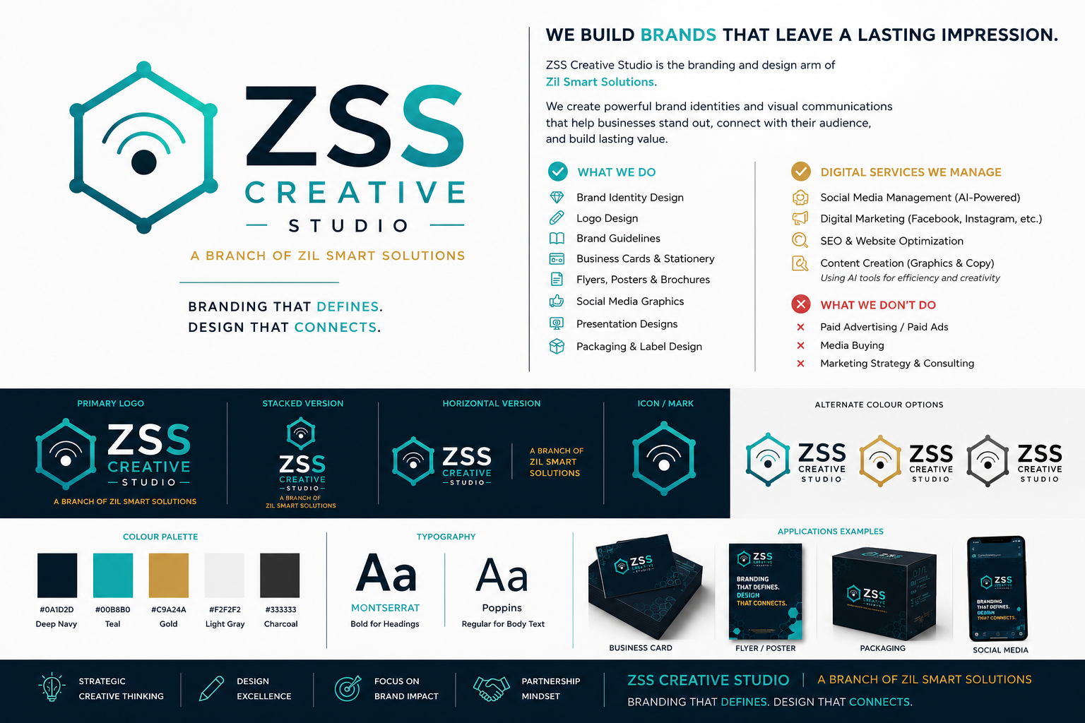 ZSS Creative Studio identity and capabilities